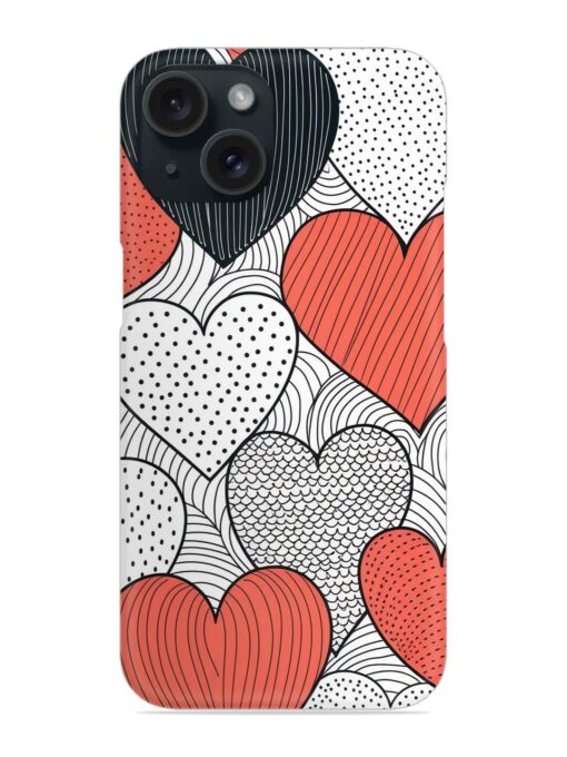 Girly Heart Seamless Snap Case for Apple Iphone 15 Zapvi