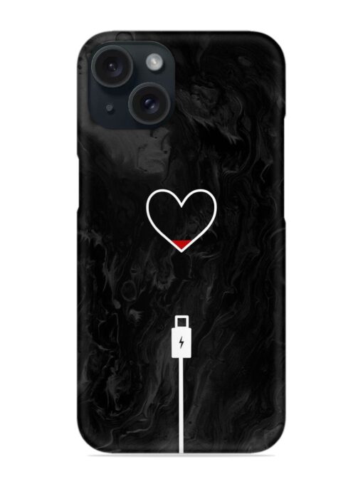 Heart Charging Vector Snap Case for Apple Iphone 15 Zapvi