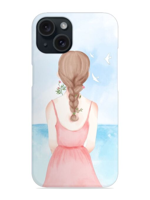 Watercolor Girl Vector Snap Case for Apple Iphone 15 Zapvi