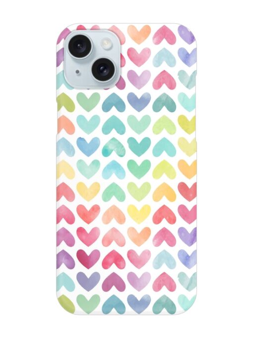 Seamless Colorful Watercolor Snap Case for Apple Iphone 15 Plus Zapvi