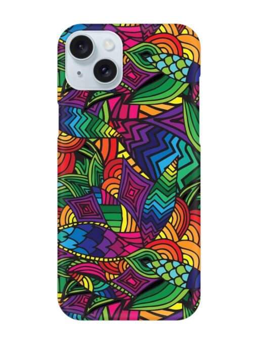 Abstract Multicolor Seamless Snap Case for Apple Iphone 15 Plus Zapvi