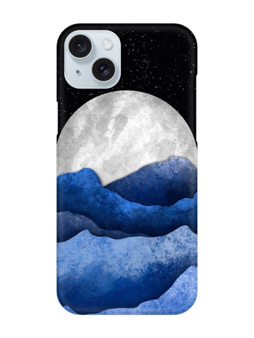 Full Moon Mountain Vector Snap Case for Apple Iphone 15 Plus Zapvi