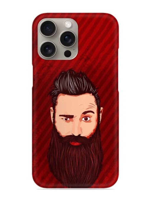 Beardo Man Snap Case for Apple Iphone 15 Pro Zapvi