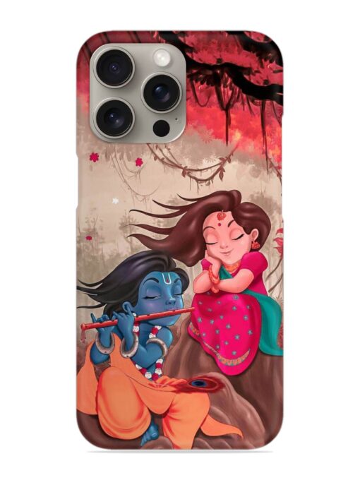 Radhe Krishna Water Art Snap Case for Apple Iphone 15 Pro Zapvi