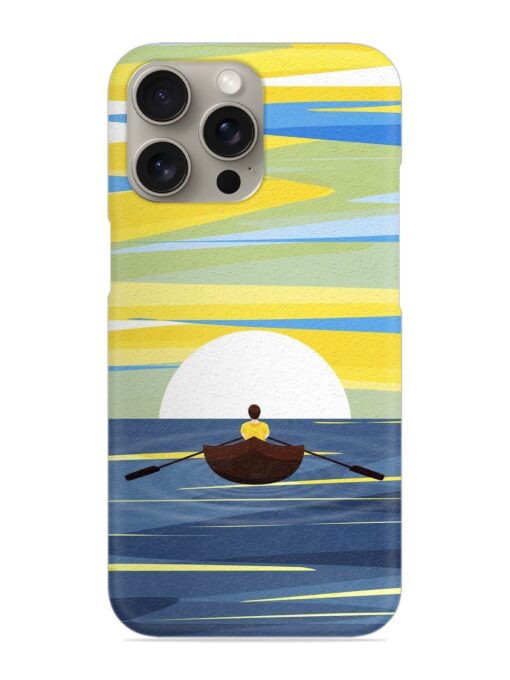 Rowing Person Ferry Paddle Snap Case for Apple Iphone 15 Pro Zapvi