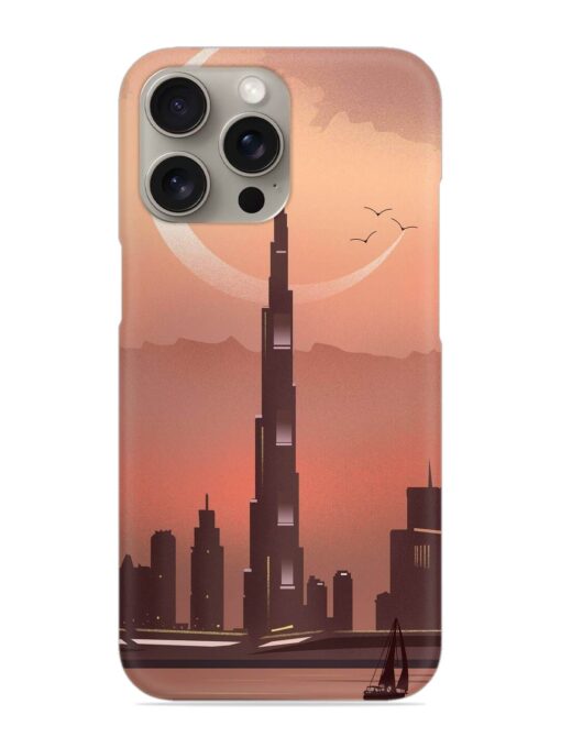 Landmark Burj Khalifa Snap Case for Apple Iphone 15 Pro Zapvi