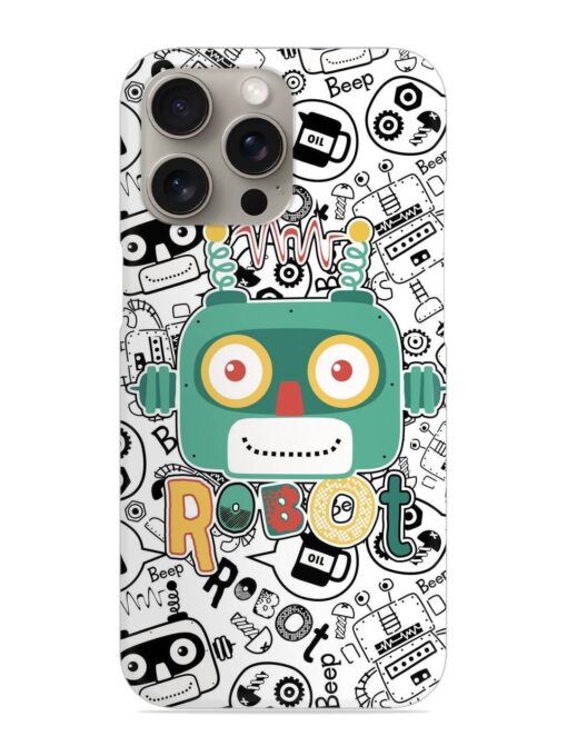 Robot Modern Seamless Pattern Snap Case for Apple Iphone 15 Pro Zapvi