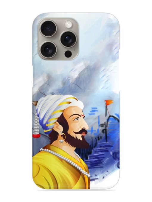 Shivaji Maharaj Color Paint Art Snap Case for Apple Iphone 15 Pro Zapvi