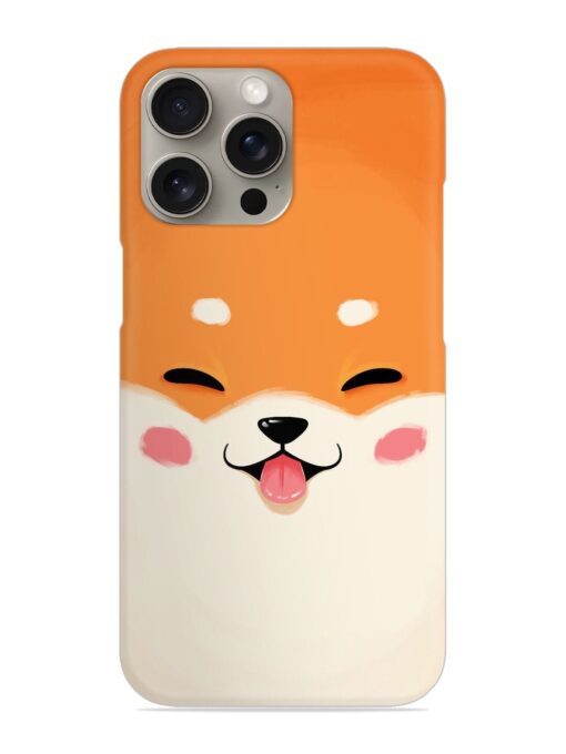 Cute Dog Face Vector Snap Case for Apple Iphone 15 Pro Zapvi