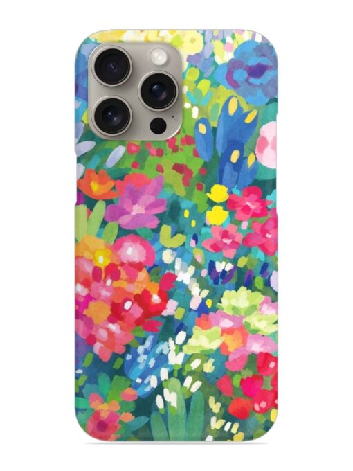 Watercolor Flower Art Snap Case for Apple Iphone 15 Pro Zapvi