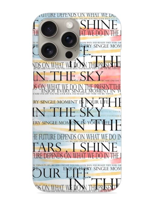 Seamless Slogans Pattern Snap Case for Apple Iphone 15 Pro Zapvi