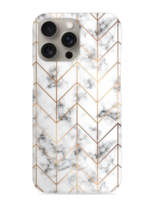 Vector Marble Texture Snap Case for Apple Iphone 15 Pro Zapvi