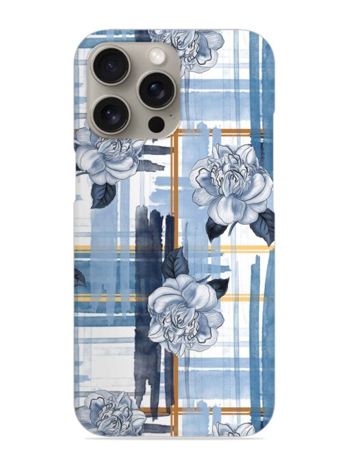 Watercolor Pattern Rose Snap Case for Apple Iphone 15 Pro Zapvi