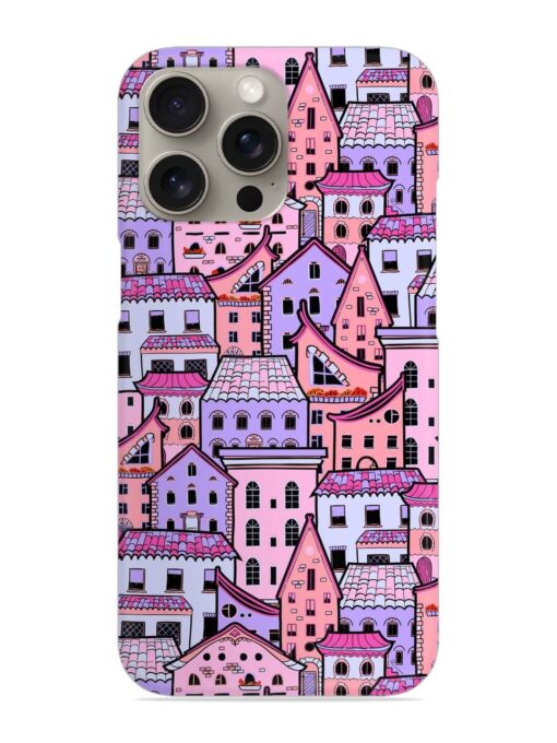 Seamless Pattern Houses Snap Case for Apple Iphone 15 Pro Zapvi