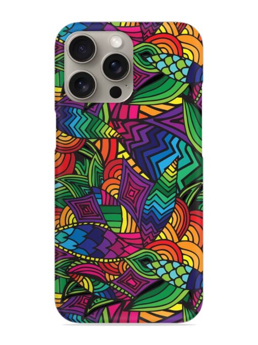 Abstract Multicolor Seamless Snap Case for Apple Iphone 15 Pro Zapvi