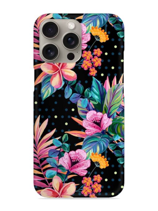 Seamless Floral Pattern Snap Case for Apple Iphone 15 Pro Zapvi