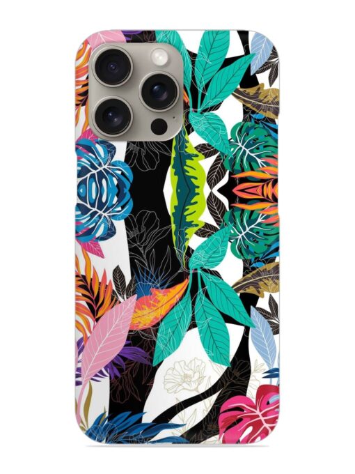 Floral Pattern Bright Snap Case for Apple Iphone 15 Pro Zapvi