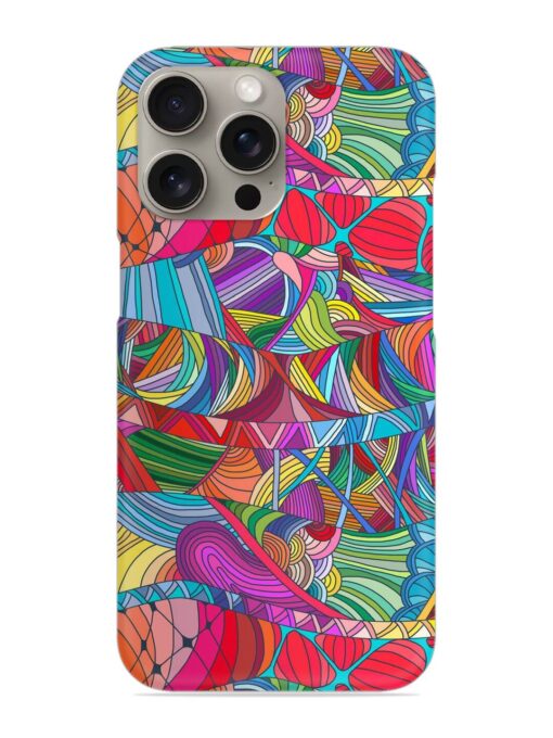 Seamless Patterns Hand Drawn Snap Case for Apple Iphone 15 Pro Zapvi