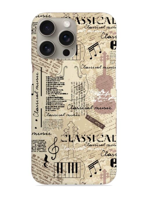 Classical Music Lpattern Snap Case for Apple Iphone 15 Pro Zapvi