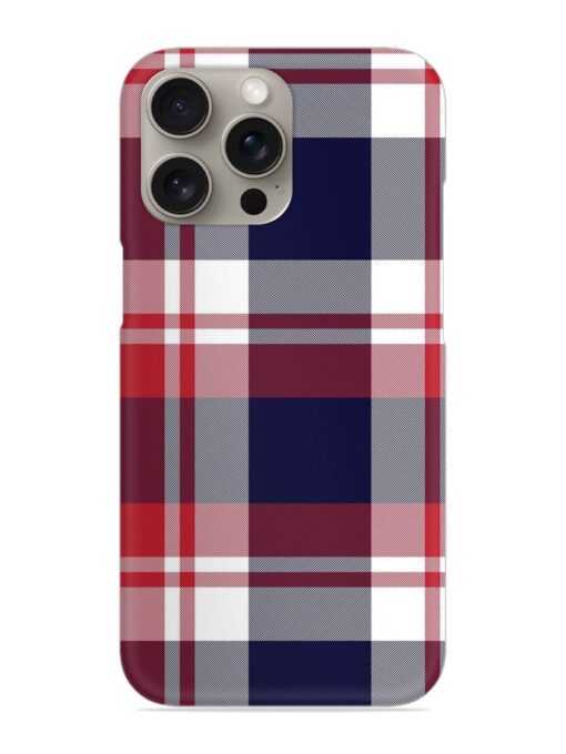 Classic Plaid Tartan Snap Case for Apple Iphone 15 Pro Zapvi