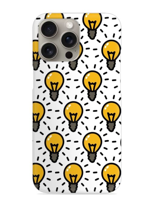 Light Bulb Seamless Snap Case for Apple Iphone 15 Pro Zapvi