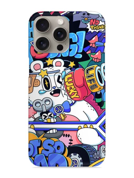 Universal Doodle Snap Case for Apple Iphone 15 Pro Zapvi