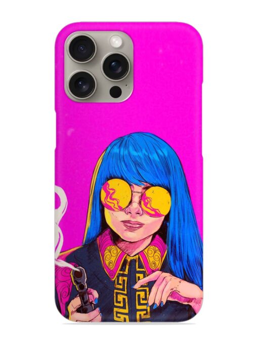 Aesthetic Anime Girl Snap Case for Apple Iphone 15 Pro Zapvi