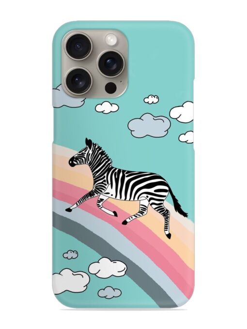 Running Zebra Snap Case for Apple Iphone 15 Pro Zapvi