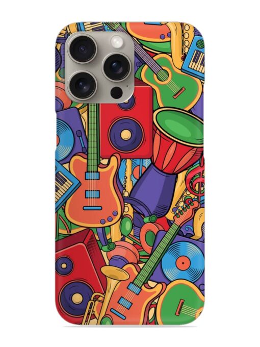 Colorful Music Art Snap Case for Apple Iphone 15 Pro Zapvi