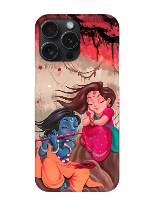 Radhe Krishna Water Art Snap Case for Apple Iphone 15 Pro Max Zapvi