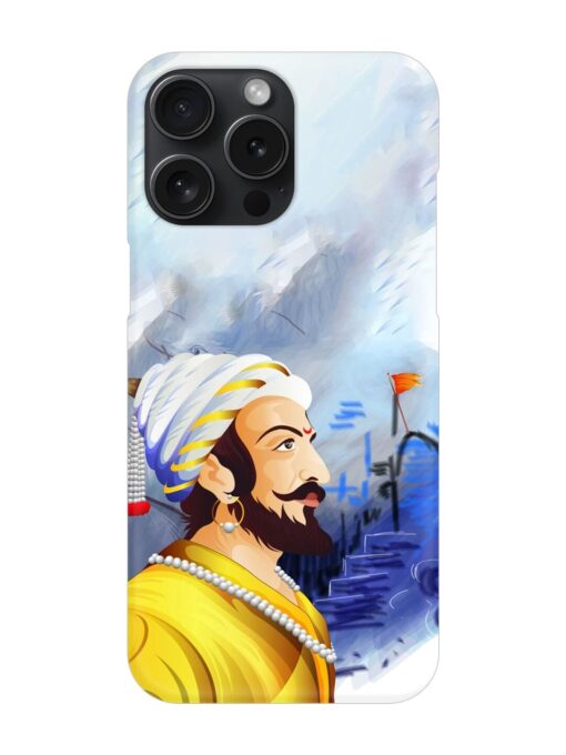 Shivaji Maharaj Color Paint Art Snap Case for Apple Iphone 15 Pro Max Zapvi