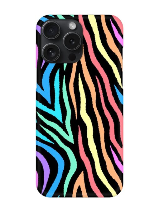 Colorful Abstract Zebra Snap Case for Apple Iphone 15 Pro Max Zapvi