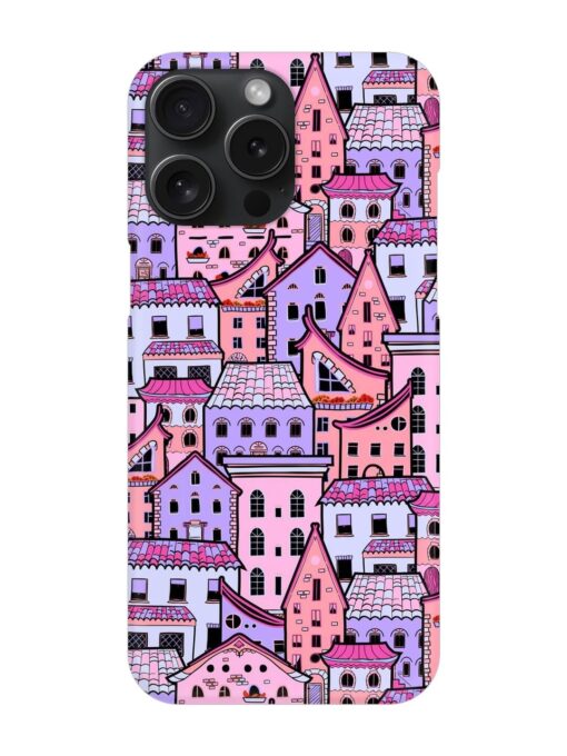 Seamless Pattern Houses Snap Case for Apple Iphone 15 Pro Max Zapvi