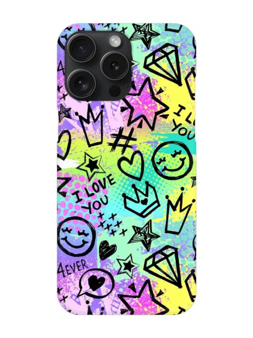 Bright Seamless Pattern Snap Case for Apple Iphone 15 Pro Max Zapvi