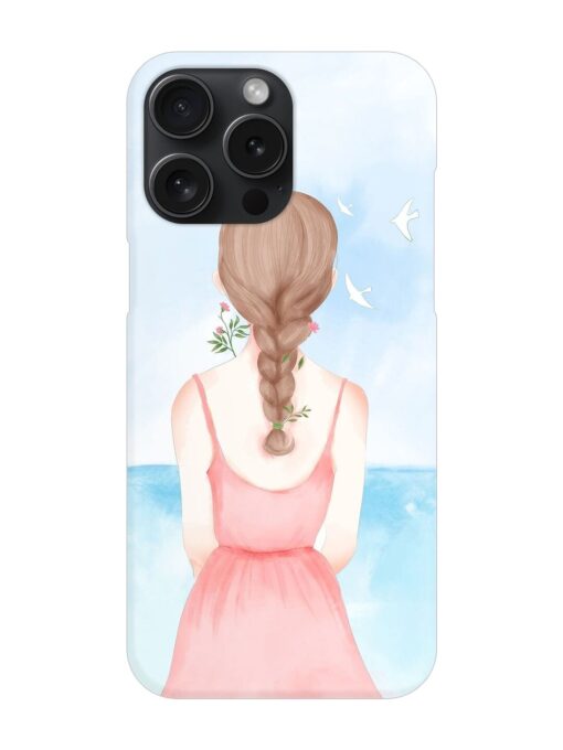 Watercolor Girl Vector Snap Case for Apple Iphone 15 Pro Max Zapvi