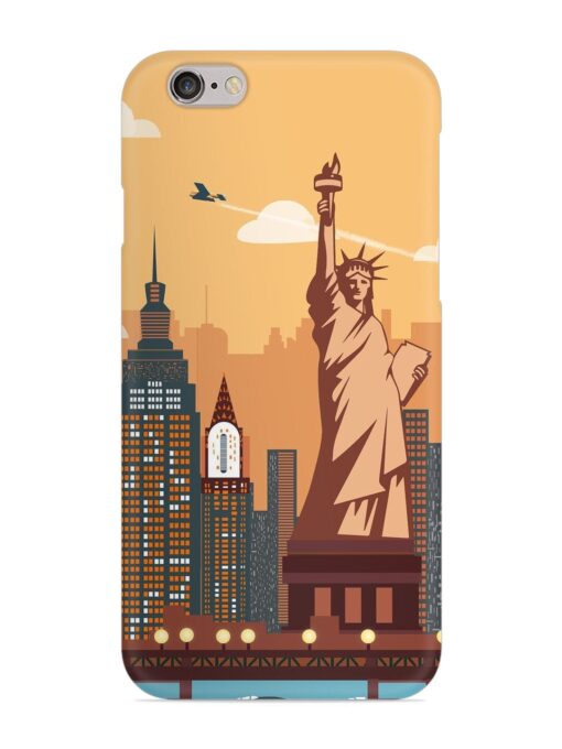 New York Statue Of Liberty Architectural Scenery Snap Case for Apple Iphone 6 Zapvi