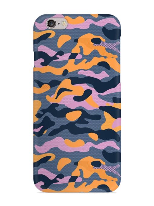 Camouflage Army Military English Orange Art Snap Case for Apple Iphone 6 Zapvi