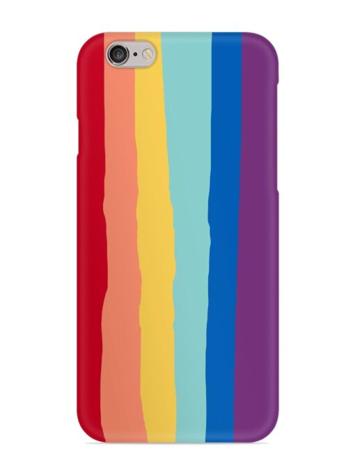 Rainbow Genuine Liquid Snap Case for Apple Iphone 6 Zapvi