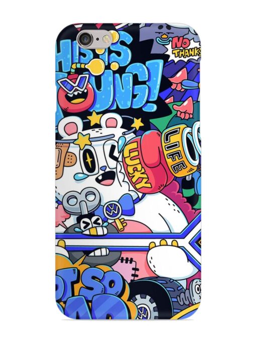 Universal Doodle Snap Case for Apple Iphone 6 Zapvi