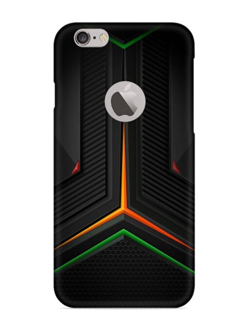 Orange Triangle Light Snap Case for Apple Iphone 6 (Logo Cut) Zapvi