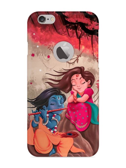 Radhe Krishna Water Art Snap Case for Apple Iphone 6 (Logo Cut) Zapvi