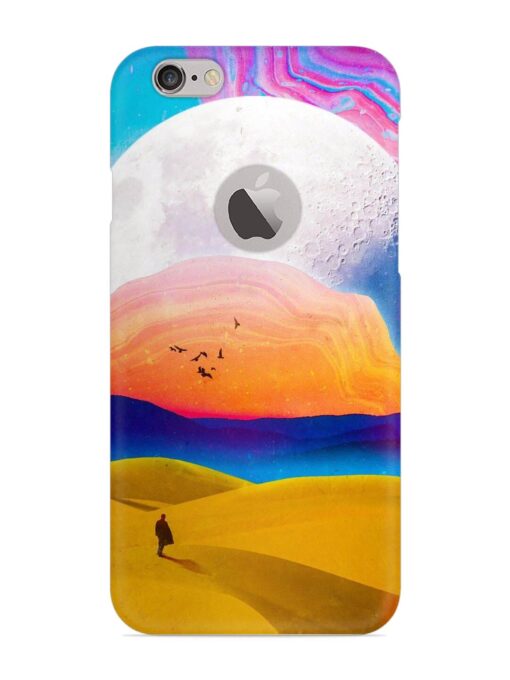 Sandy Desert Snap Case for Apple Iphone 6 (Logo Cut) Zapvi