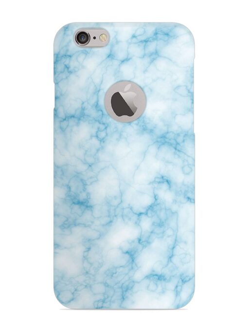 Blue White Natural Marble Snap Case for Apple Iphone 6 (Logo Cut) Zapvi