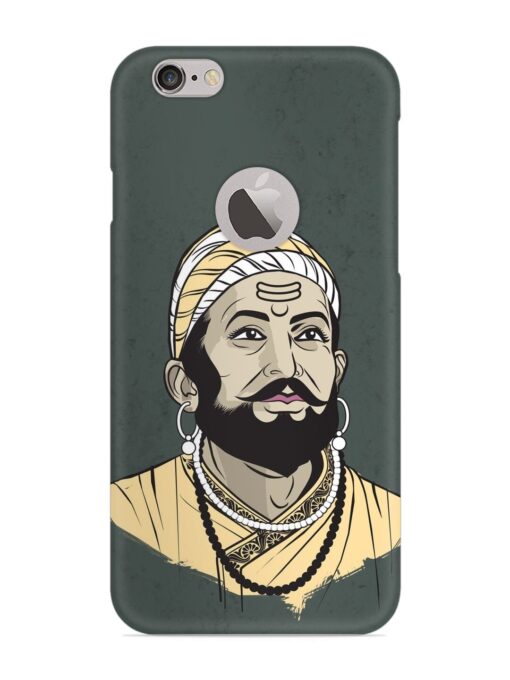 Shivaji Maharaj Vector Art Snap Case for Apple Iphone 6 (Logo Cut) Zapvi