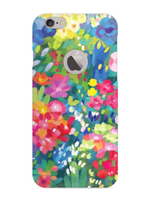 Watercolor Flower Art Snap Case for Apple Iphone 6 (Logo Cut) Zapvi