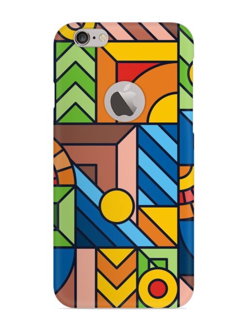 Colorful Geometric Snap Case for Apple Iphone 6 (Logo Cut) Zapvi