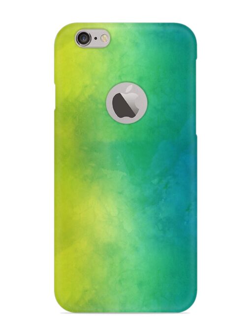 Yellow Green Gradient Snap Case for Apple Iphone 6 (Logo Cut) Zapvi