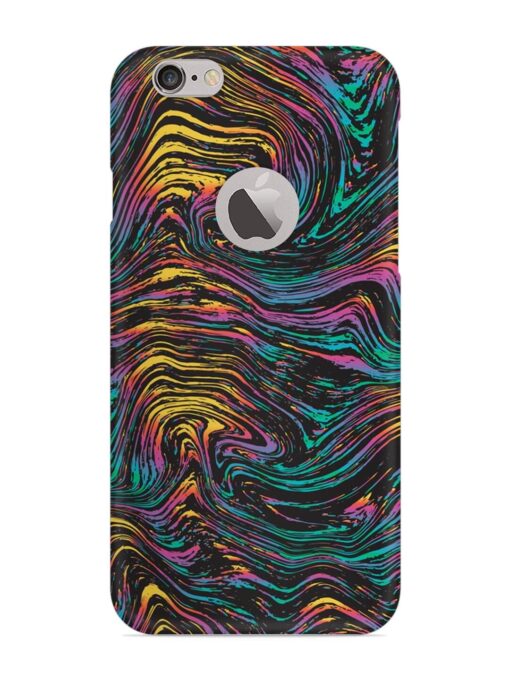 Abstract Liquid Colors Snap Case for Apple Iphone 6 (Logo Cut) Zapvi