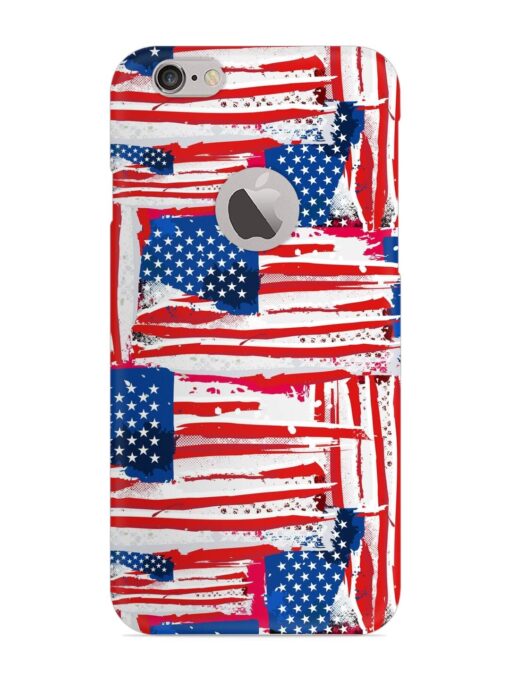 Usa Flag Seamless Snap Case for Apple Iphone 6 (Logo Cut) Zapvi