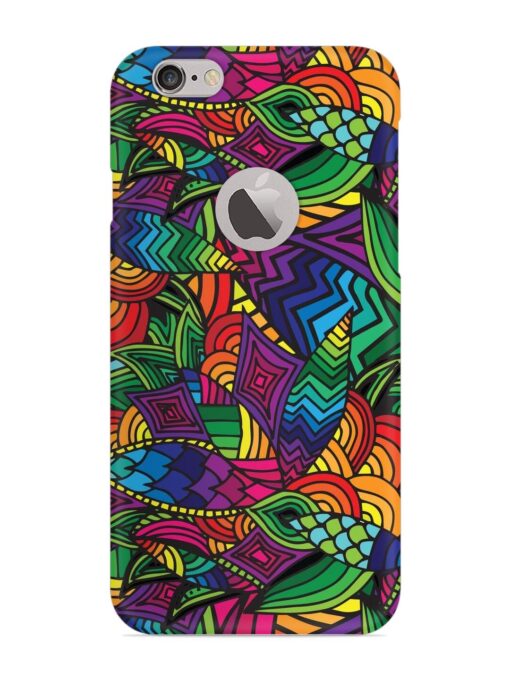 Abstract Multicolor Seamless Snap Case for Apple Iphone 6 (Logo Cut) Zapvi